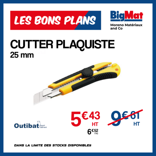 CUTTER PLAQUISTE 25mm