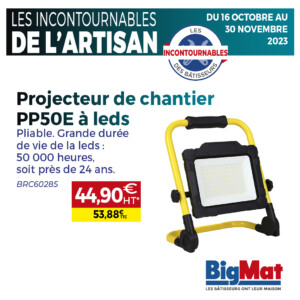 Promotion  sur le projecteur de chantier PP50E