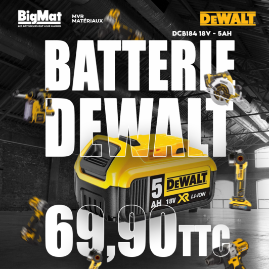 Batterie DeWALT 18V 5Ah Li-ion (DCB184)