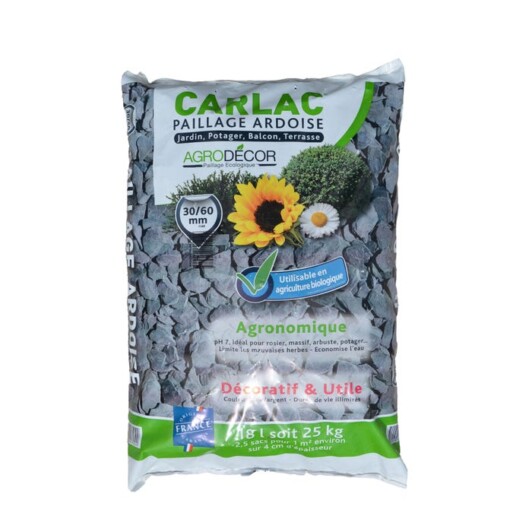 Pétales d'ardoise bleu argent - 30/60mm - Sac de 25kg - Carlac