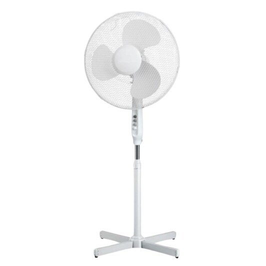 Ventilateur sur pied blanc - 40 W - D 40cm - 3 vitesses