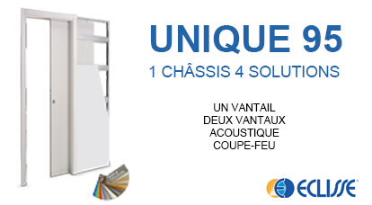 Châssis Unique 95 pour porte coulissante avec habillage