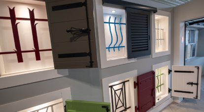 Découvrez notre collection de volets dans le showroom BigMat Célestin !