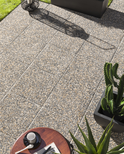 DALLE GRAVILLONNEE 40 x 40 cm – Coloris Gris