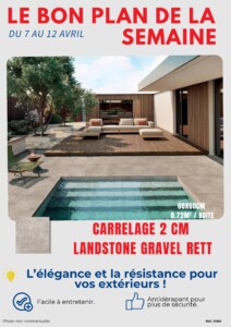 Carrelage extérieur Landstone Gravel Rett 
