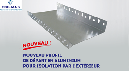 NOUVEAU profil de départ en aluminium pour isolation par l'extérieur