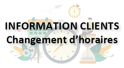 Information changement horaires
