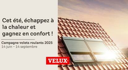 VELUX : Un volet roulant à gagner chaque jour du 14 juin au 14 septembre 2025