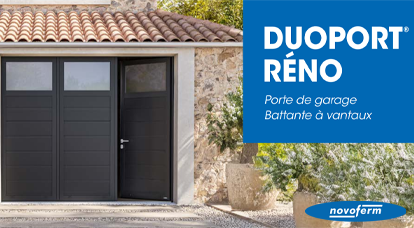 Découvrez DuoPort : la porte de garage battante remarquable de Novoferm