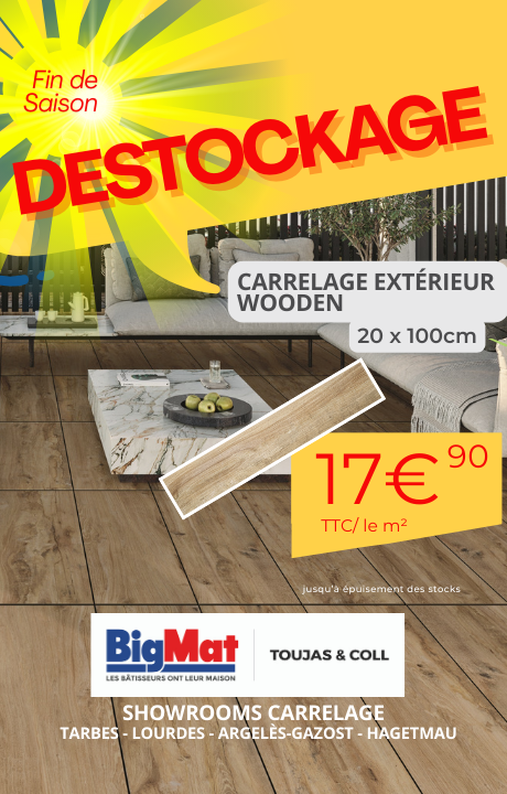 Déstockage carrelage TERRASSE - Fin de SAISON