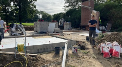 Chantier en cours dans un domaine de Savigny-sur-Clairis !
