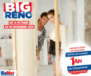 Promotion sur les produits d’isolation biosourcés avec gros plan sur 3 produits phare de OUATECO et sur des produits complémentaires de KNAUF, FERMACELL, la peinture BigMat et de l’outillage chez BigMat Camozzi du 13 octobre au 29 novembre 2025