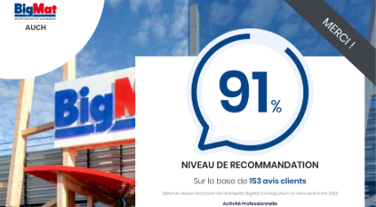 Chez BigMat Auch, chaque avis compte.