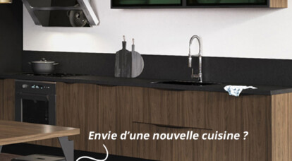 Nouvelle cuisine en exposition, découvrez le modèle Cottage, l’élégance d’un style authentique en coloris Noyer foncé