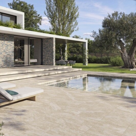 CARRELAGE EXTERIEUR ROCHAS BEIGE