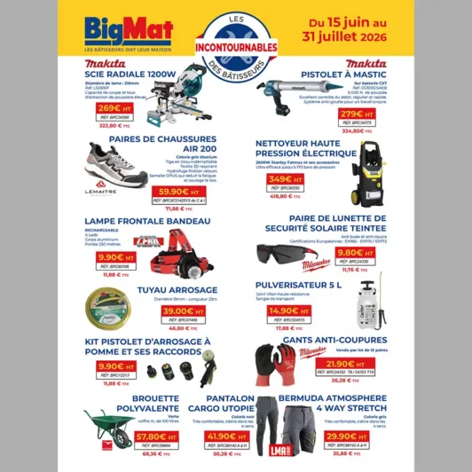 Les incontournables : promotions outillage